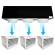Kit Plenum Coibentato per Fancoil Canalizzato a 3 zone completo di plenum bocchetta con griglia in Pvc