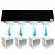 Kit Plenum Coibentato per Fancoil Canalizzato a 4 zone completo di plenum bocchetta con griglia in Pvc