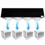 Kit Plenum Coibentato per Fancoil Canalizzato a 4 zone completo di plenum bocchetta con griglia in Pvc