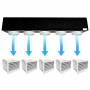 Kit Plenum Coibentato per Fancoil Canalizzato a 5 zone completo di plenum bocchetta con griglia in Pvc