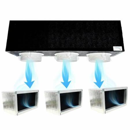 Kit Plenum per Fancoil Canalizzato a 3 zone completo di plenum bocchetta