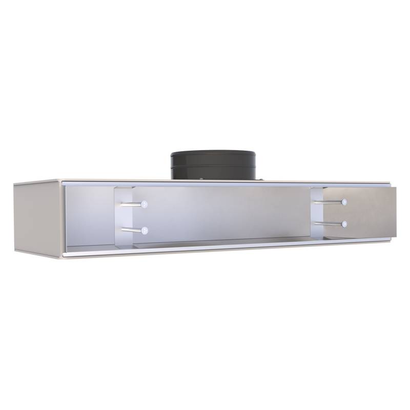 Plenum Isolato per climatizzatore Tecnosystemi ribassato con attacco superiore per diffusore lineare 2 feritoie