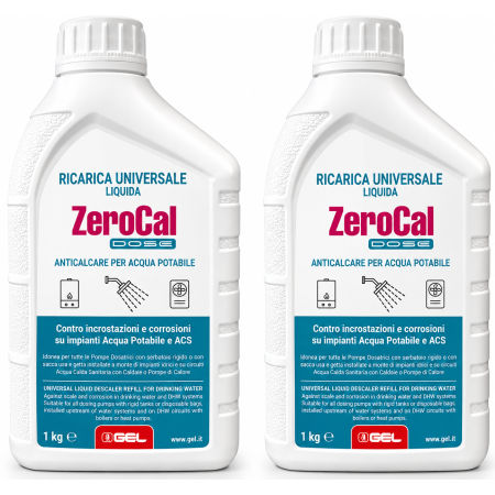 Gel Zerocal Dose Ricarica per dosatori anticalcare da 1 litro 10701925 2 pezzi