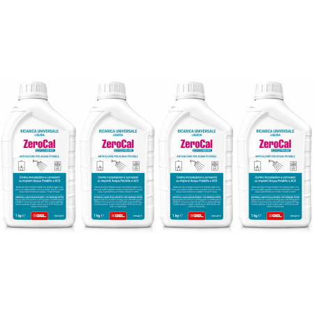 Gel Zerocal Dose Ricarica per dosatori anticalcare da 1 litro 10701925 4 pezzi