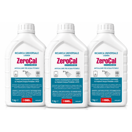 Gel Zerocal Dose Ricarica per dosatori anticalcare da 1 litro 10701925 3 pezzi