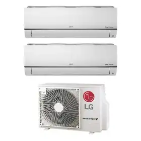 Condizionatore LG Dual Split Libero Plus 9+12 9000+12000 Btu Wi-Fi Inverter R32 MU2R17 A++