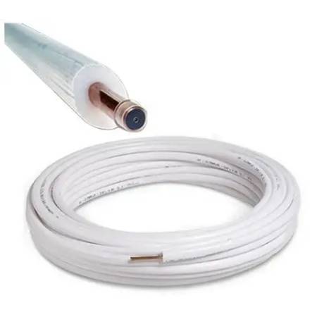 Tubo Rame Rivestito Condizionamento Rotolo 12 Mt 3/8" Isolato