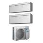 Condizionatore Daikin dual split Stylish silver con inverter da 7000+12000 btu WiFi A+++ R32 2MXM40M