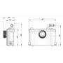 Trituratore Sanitrit ultra slim per WC, lavabo, bidet o doccia Sanislim SSL da 400 W