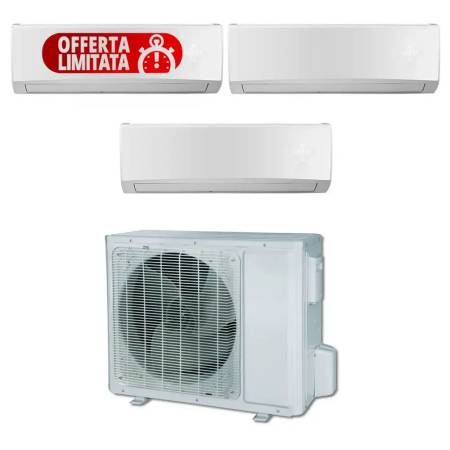 Climatizzatore trial split con inverter plus da 9000+9000+12000 Btu in classe A++