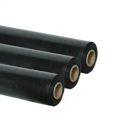 Pellicola imballo nera 3 rotoli film estensibile manuale h 50 cm