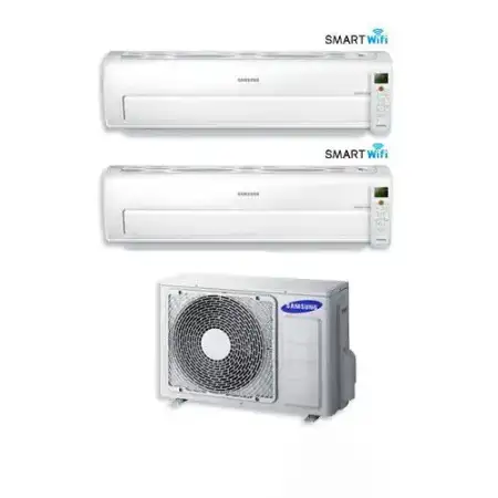 Condizionatore Samsung Dual Split Inverter 9000+12000 9+12 Btu AR7000M Wi-Fi  A++ AJ040FCJ2EH/EU