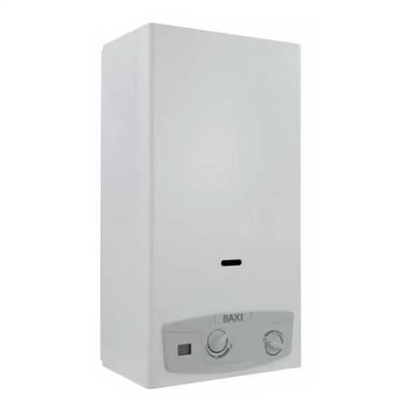 Scaldabagno a gas istantaneo Baxi Acquaprojet 11i Blue GL a camera aperta Low Nox ErP metano