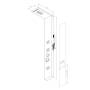 Colonna doccia multifunzione Metaform Broadway con funzione cascata e idromassaggio