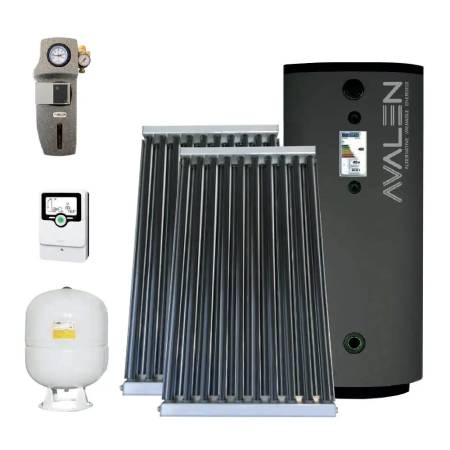 Sistema solare Avalen SpeedSun da 500 lt a circolazione forzata sottovuoto