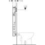 Kit Geberit cassetta di scarico incasso WC con placca cromata a due pulsanti Sigma 01 e canotto di collegamento