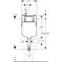 Kit Geberit cassetta di scarico incasso WC con placca cromata a due pulsanti Sigma 01 e canotto di collegamento