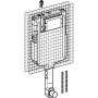 Kit Geberit cassetta di scarico incasso WC con placca cromata a due pulsanti Sigma 01 e canotto di collegamento