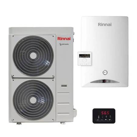 Sistema Ibrido Rinnai Modus Hybrid Mono con caldaia a condensazione Zen 29 kW e pompa di calore Shimanto Mono da 14 kW