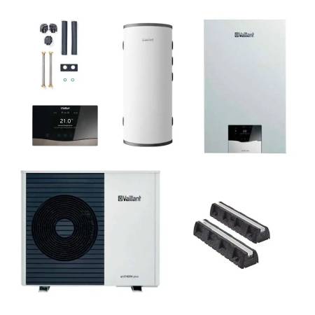 Sistema ibrido Vaillant PDC aroTHERM plus VWL 65/6 A da 6 kw e caldaia Ecotec plus VMW 30CS/1-5