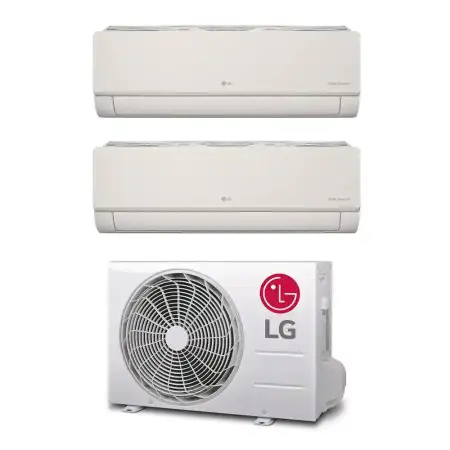 Climatizzatore LG Artcool color wifi dual split 9000+12000 btu inverter con R32 MU2R17 in A++
