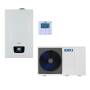 Sistema ibrido con caldaia da 24 kw in integrazione alla pompa di calore Baxi Auriga 10 kw monoblocco inverter monofase R32