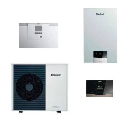 Sistema ibrido Vaillant PDC aroTHERM plus VWL 85/6 A da 8 kw e caldaia Ecotec plus VMW 30CS/1-5