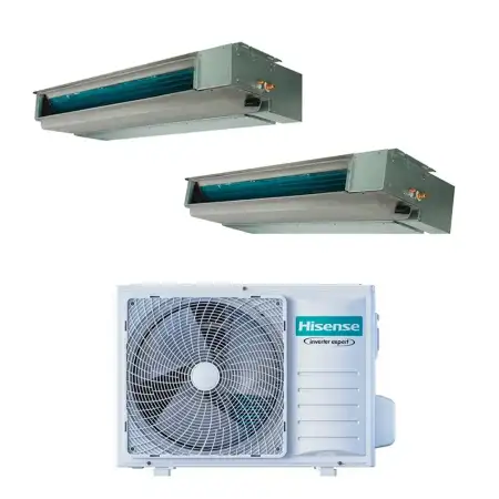 Condizionatore Canalizzato Hisense Dual Split Inverter 12000+12000 Btu A++ 2AMW50U4RXA in R32