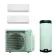 Daikin multi+ sistema di raffrescamento, riscaldamento e acs da 120 L, dual split esterna da 5,2 kw e interne Perfera 12+12