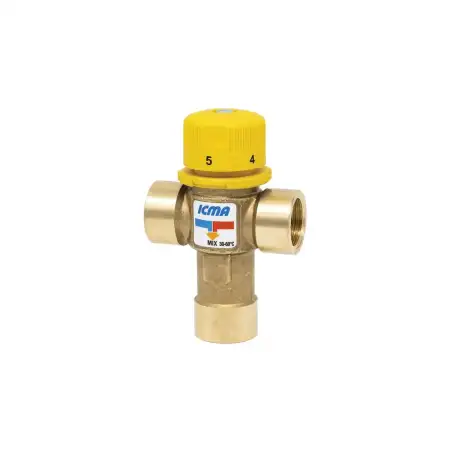 Miscelatore termostatico Icma per impianti solari da 1/2 pollice filettato femmina 93S101AD05
