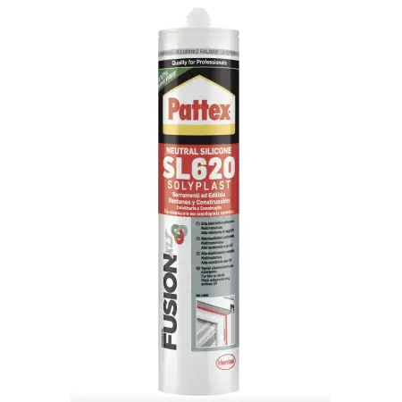 Pattex silicone neutro per edilizia e serramenti Solyplast SL620 alluminio