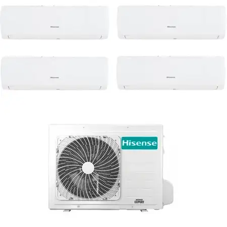 Climatizzatore Inverter Hisense IQ Plus Wi-fi Quadri Split 12000+12000+12000+12000 Btu 5AMW105U4RQC R-32 A++