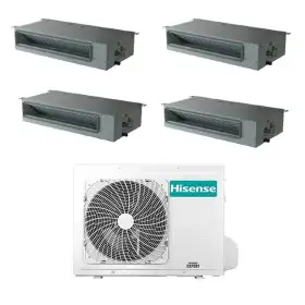 Climatizzatore canalizzato con inverter Hisense quadri split 9000+12000+12000+12000 btu A++ 5AMW105U4RQC in R32