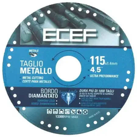 Disco diamantato da taglio per metalli 230 mm ECEF