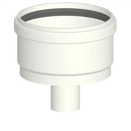 Tappo scarico condensa diametro 80 PPs Bianco