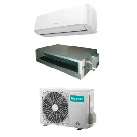 Condizionatore con inverter dual split e canalizzato Hisense 9000+12000 Btu Hi Comfort e ADT35UX4RBL8 in R32 A++ 2AMW52U4RXC