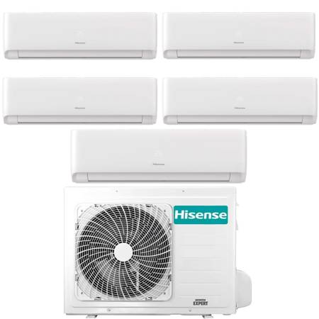 Climatizzatore Inverter Hisense Ecosense Wi-fi Penta Split 7000+9000+9000+9000+12000 Btu 5AMW125U4RTA R-32 A++