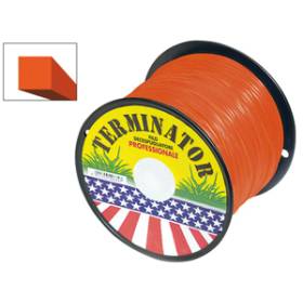 Filo in nylon per decespugliatore Terminator diametro 4 mm 120 mt filo quadro arancione
