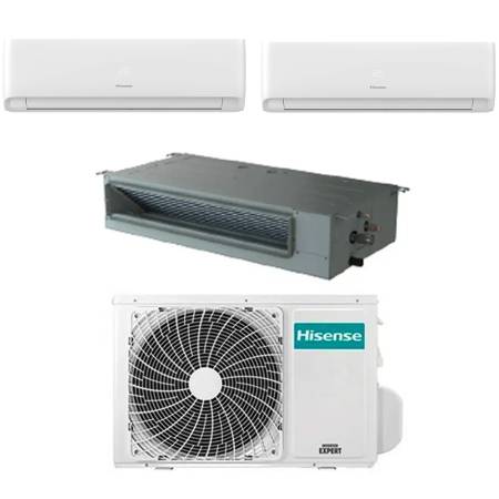 Condizionatore Hisense Hi Comfort e canalizzato trial split 9000+12000+18000 Btu inverter R32 A++ 5AMW105U4RQC