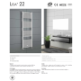 Termoarredo Cordivari Lisa 22 Bianco 600 x 1800 mm