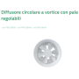 Tecnosystemi Diffusore circolare a vortice con pale regolabili