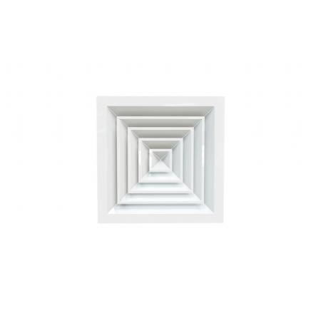 Tecnosystemi DQA diffusore quadrato una via in alluminio verniciato bianco