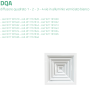 Tecnosystemi DQA diffusore quadrato una via in alluminio verniciato bianco