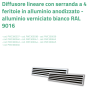 Diffusore Lineare a 4 Feritoie in Alluminio anodizzato L.1000 11161672