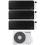 Samsung WindFree Black trial split da 7+7+7 btu con esterna da 5,2 kW