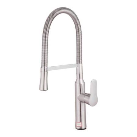 Miscelatore Rubinetto monocomando per lavello cucina con canna flessibile orientabile con doccetta