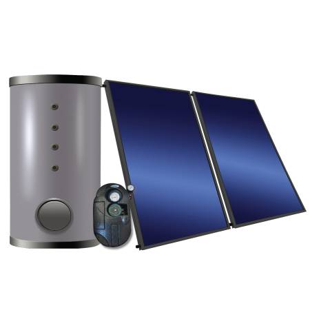 Pannello solare termico Over Solar 300 lt circolazione forzata da 5.28 mq per Tetto Piano e a Falde