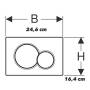 Placca a due tasti Geberit Sigma 01 per cassetta di scarico WC