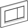 Geberit placca di comando doppio tasto nero opaco Sigma 20 per risciaquo a 2 quantità WC 115.883.16.1