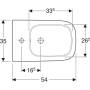 Bidet a pavimento Geberit Smyle Square a filo parete 500841001